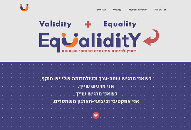 צילום האתר של equalidity, ייעוץ ארגוני