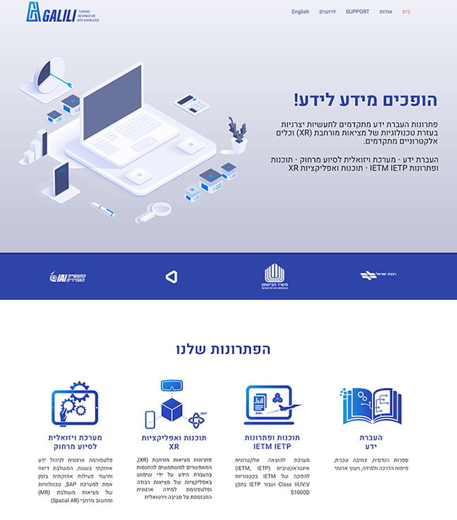 צילום האתר: גלילי בע"מ פתרונות העברת ידע