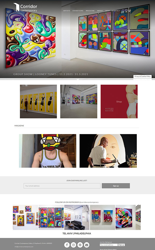 צילום האתר: Corridor Gallery
