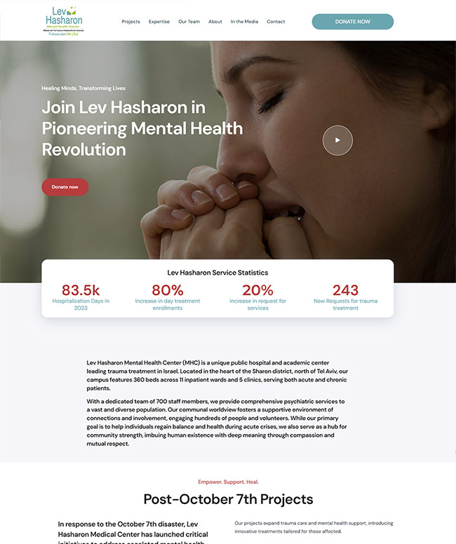 צילום האתר: October 7th Projects | Lev Hasharon Mental Center